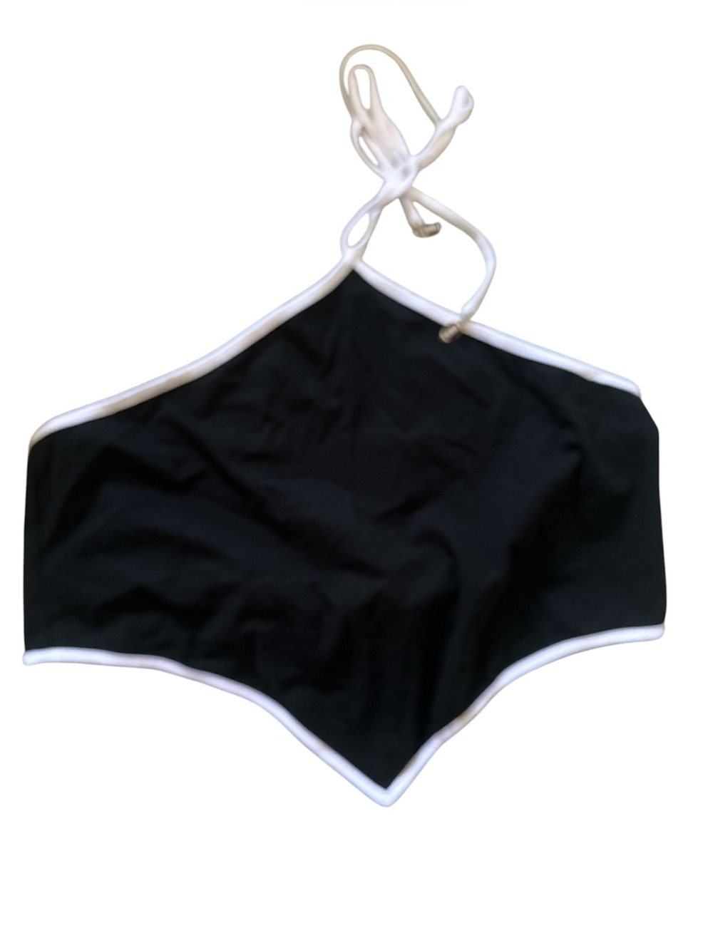 Women’s Game Day Black Cropped Halter Top with Football Charms NWT